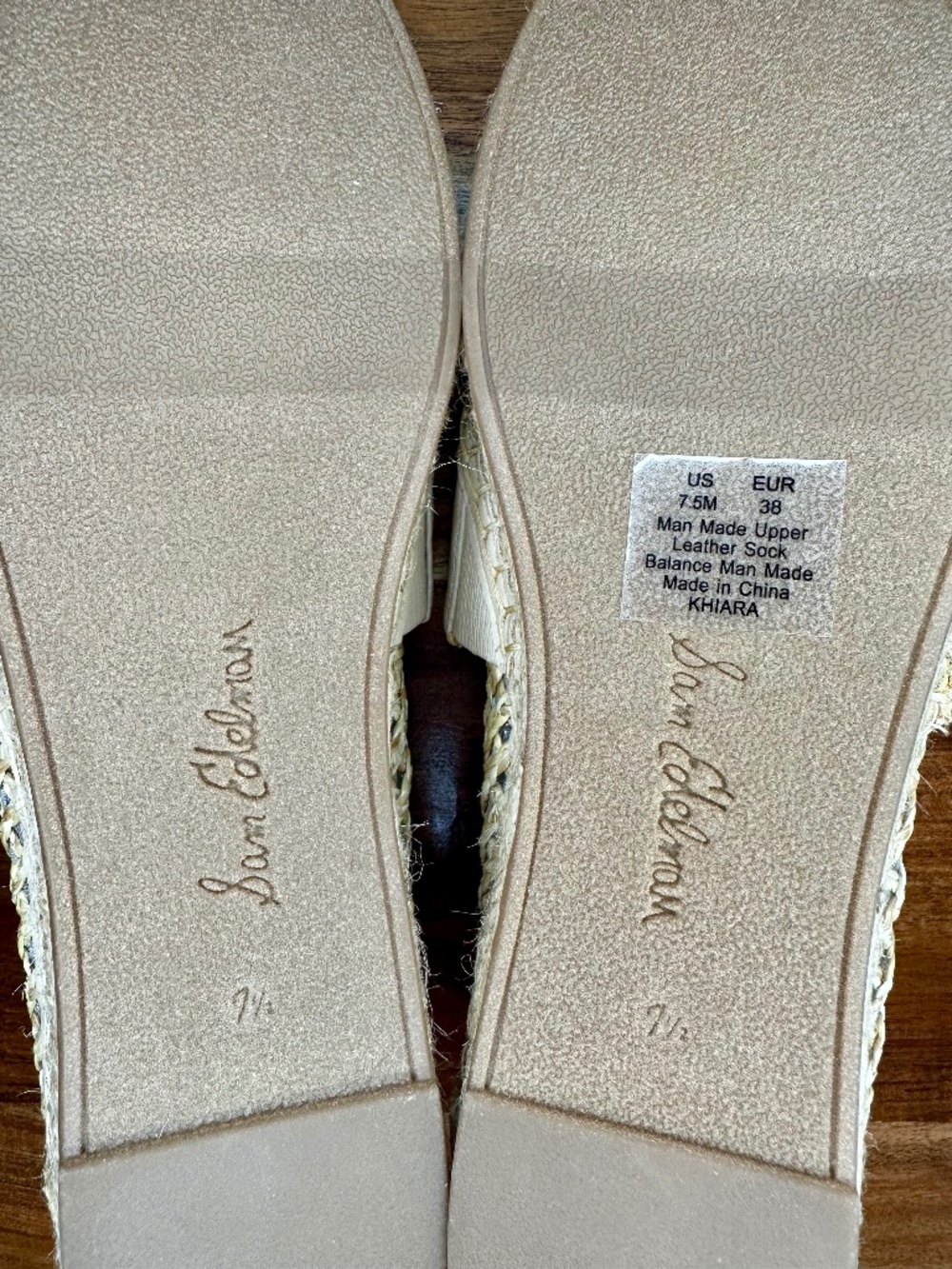 Sam Edelman Khiara Emblem Embellished Espadrille Flats, Size 7.5 - Picture 8 of 10